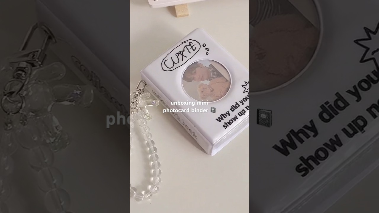 unboxing a new photocard binder for my enha pcs! 🤍 