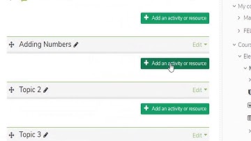 4   Adding Resources, Activities, and a File in Learning Management System