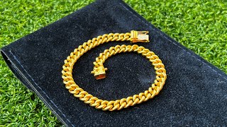 Solid 999.9 (24K) Gold Miami Cuban Link Bracelet