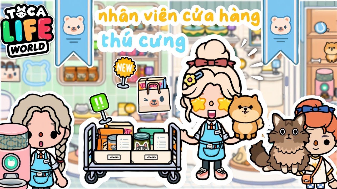 Daily Routine Của Nhân Viên Cửa Hàng Thú Cưng 🐶🐰✨ | Bơ Channel | Toca Boca