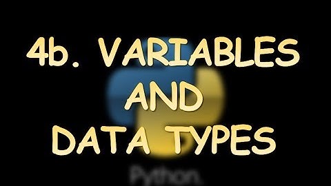 Python Beginner Tutorial 4b - Variables, Data Types & String Concatenation