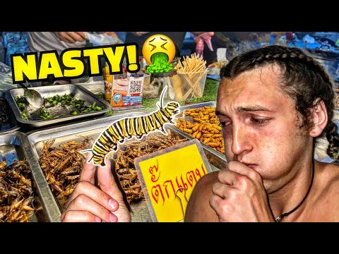 Eating HUGE Bugs in Thailand
