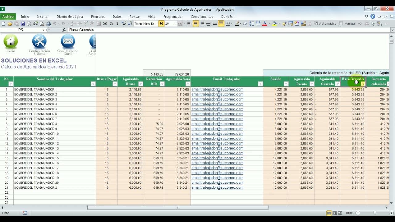 Video Manual Programa Calculo de Aguinaldos Soluciones en Excel YouTube
