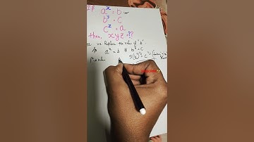 🪀xyz=? If ☀️a^x=b, b^y=c, c^z=a