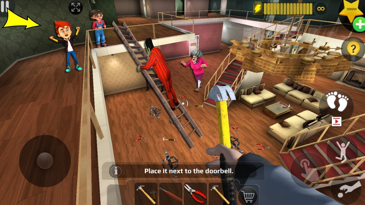 Scary Teacher 3D - New updater troll Miss T fell face down so fun part 5372 