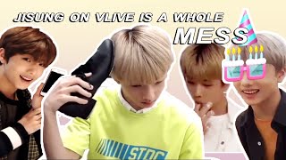 shit jisung does on vlive