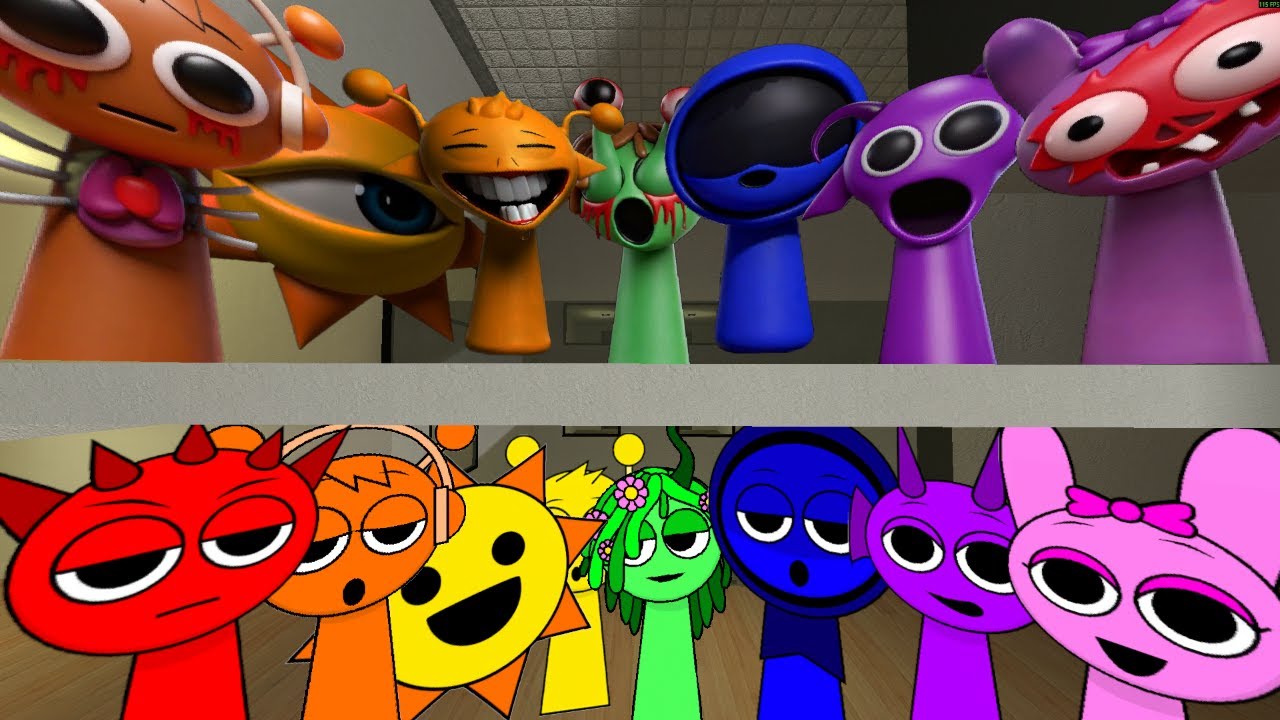 All the Original Sprunki Families Want me to Save Them From Bunch of 4K SPRUNKIES!