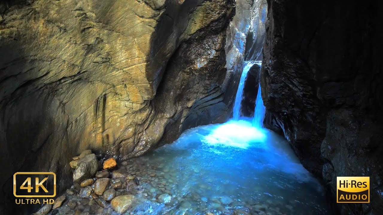 Cascada en cueva secreta, Música ambiental para Descansar, Dormir o Estudiar ₪ 3 Hours