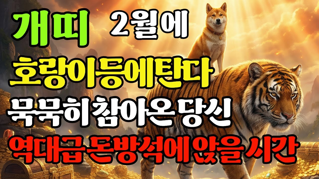 개띠님들, 정말 오래 참으셨습니다