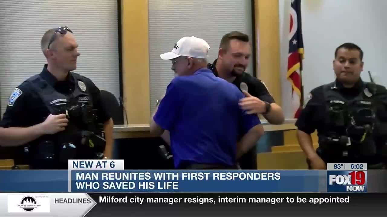 Man reunites with first responders who saved his life YouTube