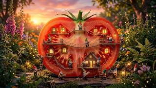 Tiny Gnomes Living in a Giant Tomato Farm 🍅 Magical Miniature World