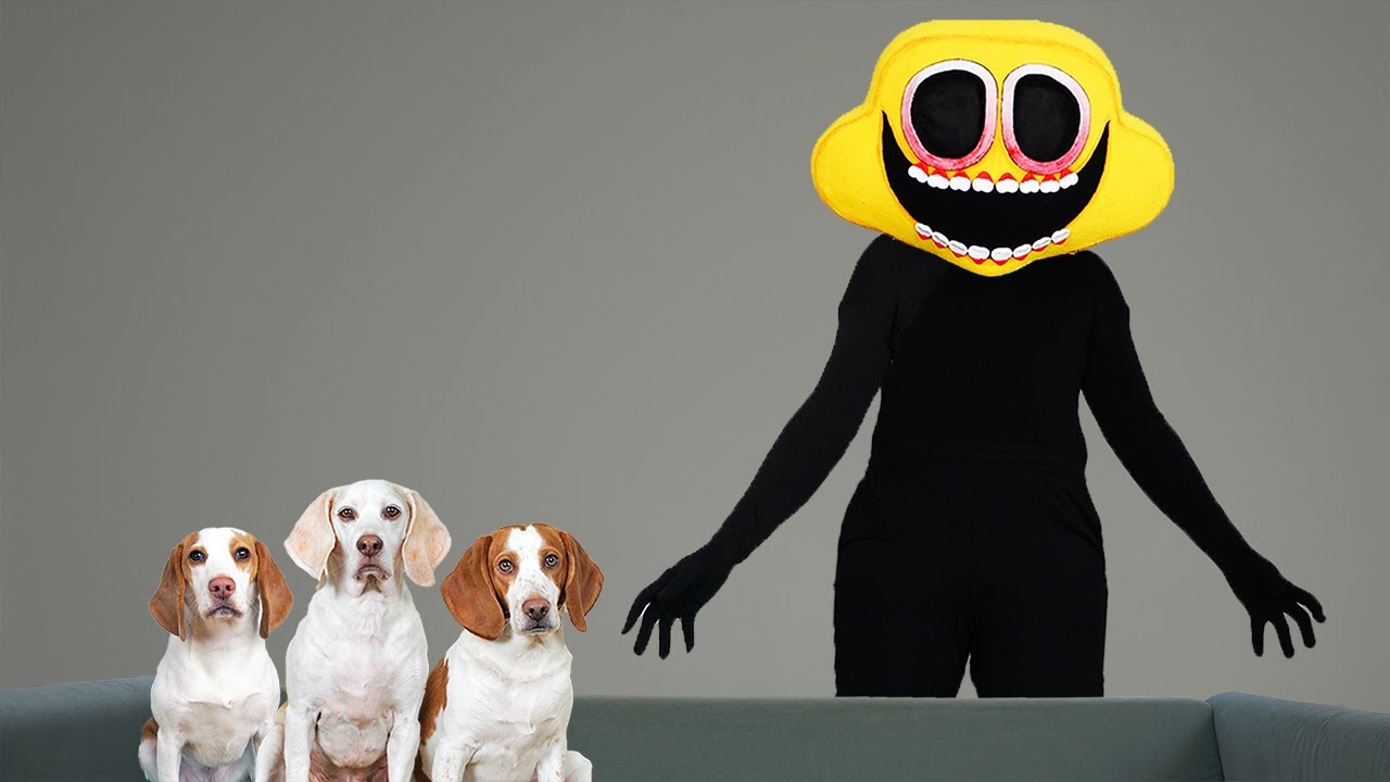 Dogs vs Lemon Demon in Real Life! Funny Dogs Maymo, Potpie & Indie vs FNF Lemon Demon Prank!