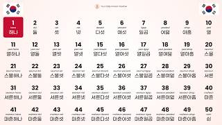 Numbers in Korean until 100 🇰🇷 (Hana, Dul, Set...)