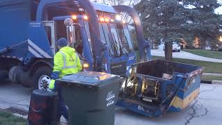 Republic Services: Mack LE heil front loader collecting yardwaste