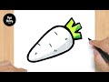#351 How to Draw a Radish - Easy Drawing Tutorial