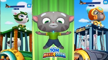 TLKING TOM HERO DASH -- GREEN ANGELA GOLD FLASH TOM SAVING ALL CHARACTER & MIRROR MODE HERO TOM FAIL