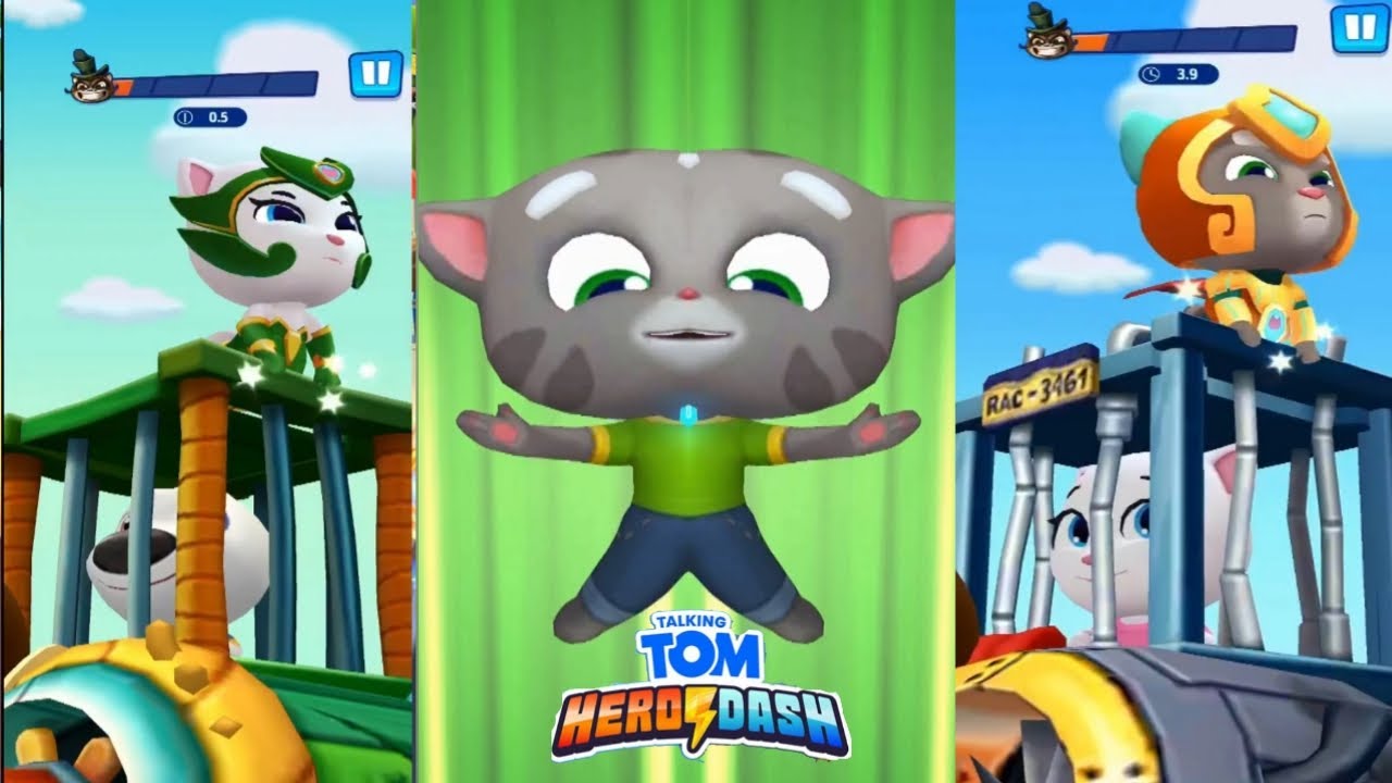 tlking-tom-hero-dash-green-angela-gold-flash-tom-saving-all