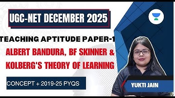 Theories of Learning Concept + PYQs for UGC NET Paper 1| Yukti Jain