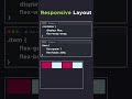 Responsive Layout #learnskillswithayush #coding #css #programming