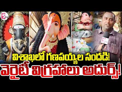 విశాఖలో వినాయక చవితి సందడి! | Vizag Ganesh Festival Preparations|Unique & Eco-Friendly Ganesha Idols