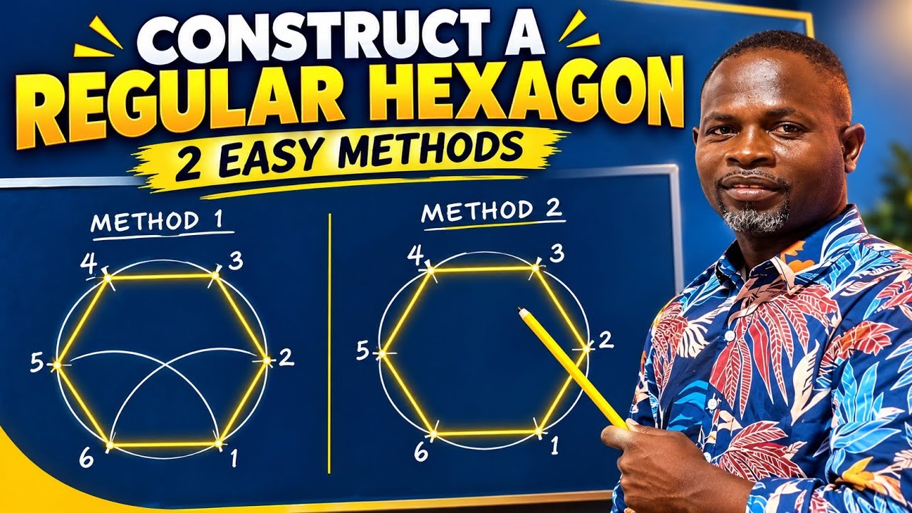 How To Construct a Hexagon || Geometric Construction || Menalights Tv ...