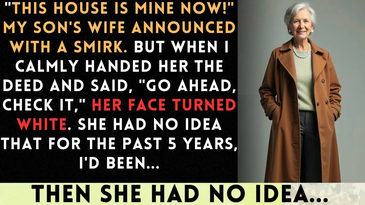 This House Is Mine Now, My Son's Wife Smirked  She Had No Idea About The Historical Society