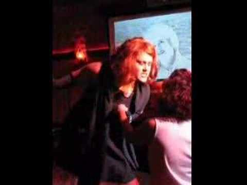 Drag artist, Buffy, performs "Bette Davis Eyes"