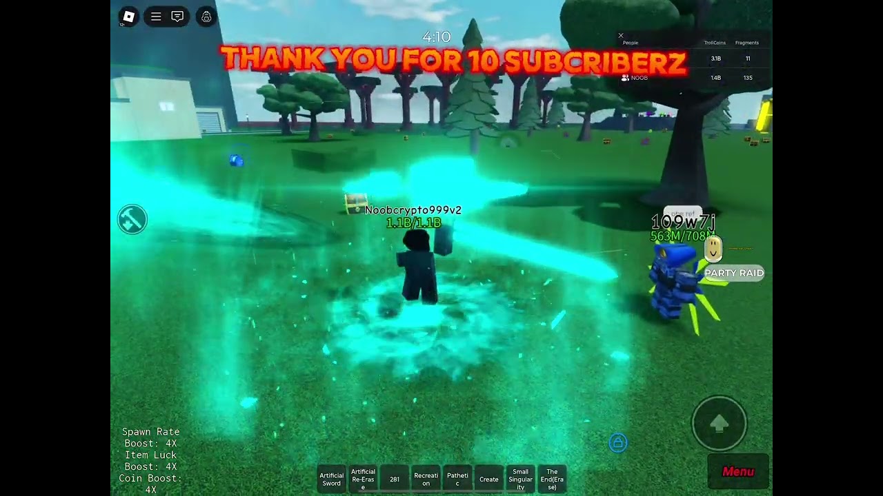 Thank you for 10 subscribers! (The Artificial God Showcase) Remodeled