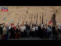 56 Ambassadors and their wives raise their country flags at Abu Simbel