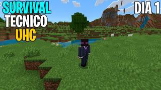 Survival Técnico UHC Minecraft Bedrock Dia 1 Nuevo Survival