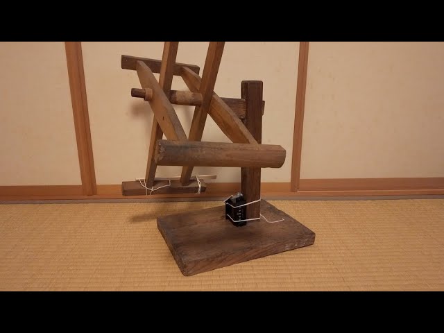古いかせあげ機にカウンターをつけてみる - YouTube