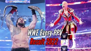 WWE Every PPV Results 2022