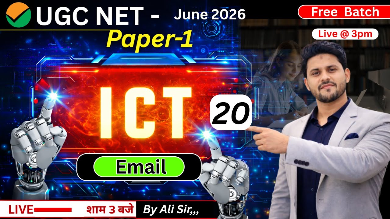 UGC NET Paper 1 ICT 20 | Email | UGC NET Paper 1 June 2026 | By Ali sir 