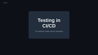 Testing in CI/CD: The Pipeline Stage Nobody Designed (9/20)