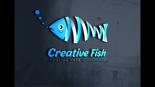 how to create a fish logo design in adobe illustrator||make fish design|| Rasheed RGD||logo tutorial screenshot 1