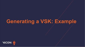 ProCalc Tutorials - Generating a VSK