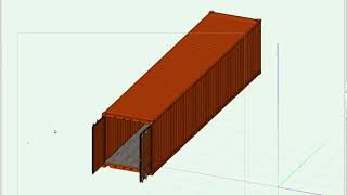 Container 3D model Design by Vectorworks Drafting