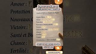 🛡 Les Runes & leurs puissances par thèmes.... 🤲🏻 #rune #abondance #puissance #rituel #fyp