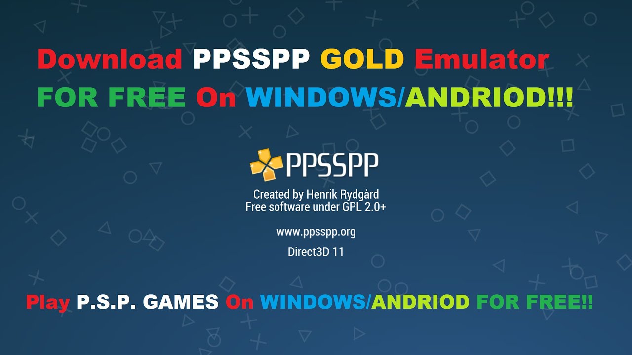 ppsspp gold emulator for windows free download