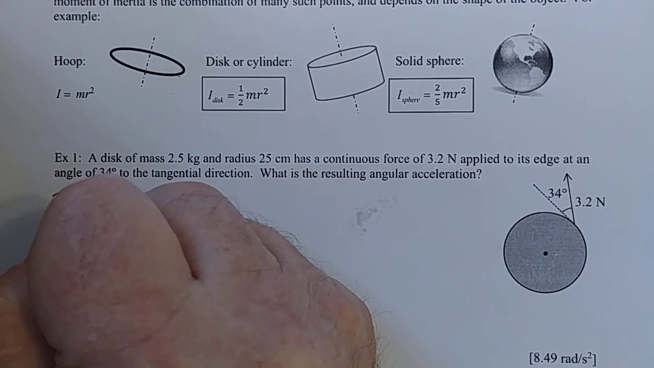 Mechanics p42: Explanation of Torque and Angular Acceleration - YouTube