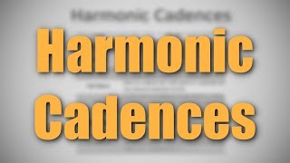 The Types of Harmonic Cadences