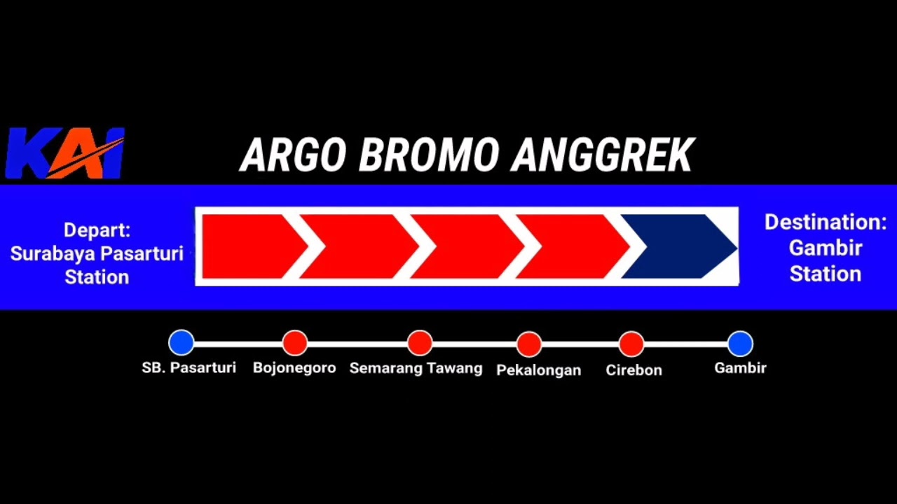 Announcements Departure Argo Bromo Anggrek Train | The fastest train in Indonesia
