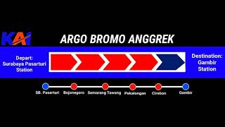 Announcements Departure Argo Bromo Anggrek Train | The fastest train in Indonesia