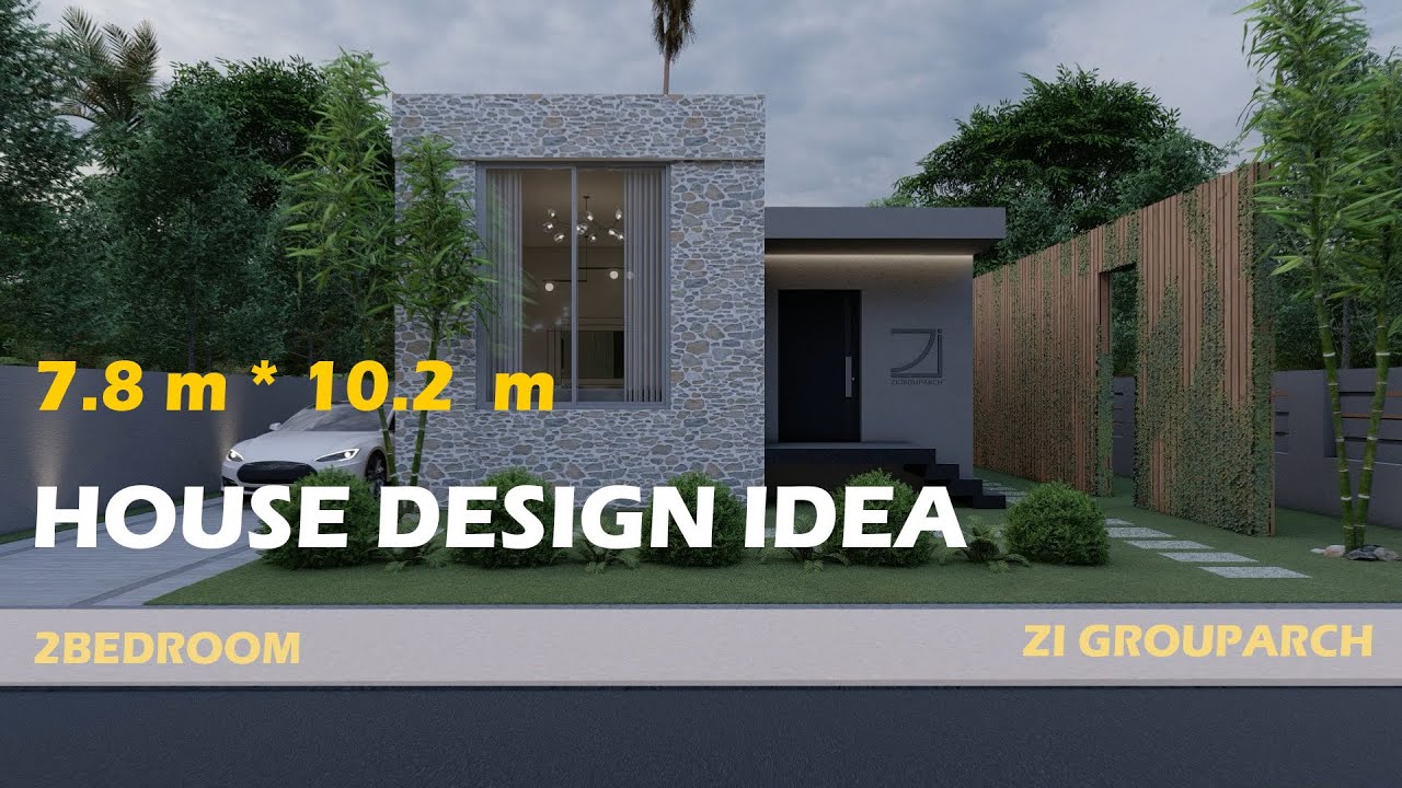 Sketchup Modeling Modern Vila Design + Lumion Render/ Modern Villa Design With Interior 10x8m(2022)