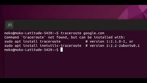 How to fix traceroute in ubuntu 22.04 - Command 