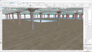 ARCHICAD - Lesson 15 - Column and Pillar, Beam, Slab Tool, Pavement, Floors Structure, Merge Project