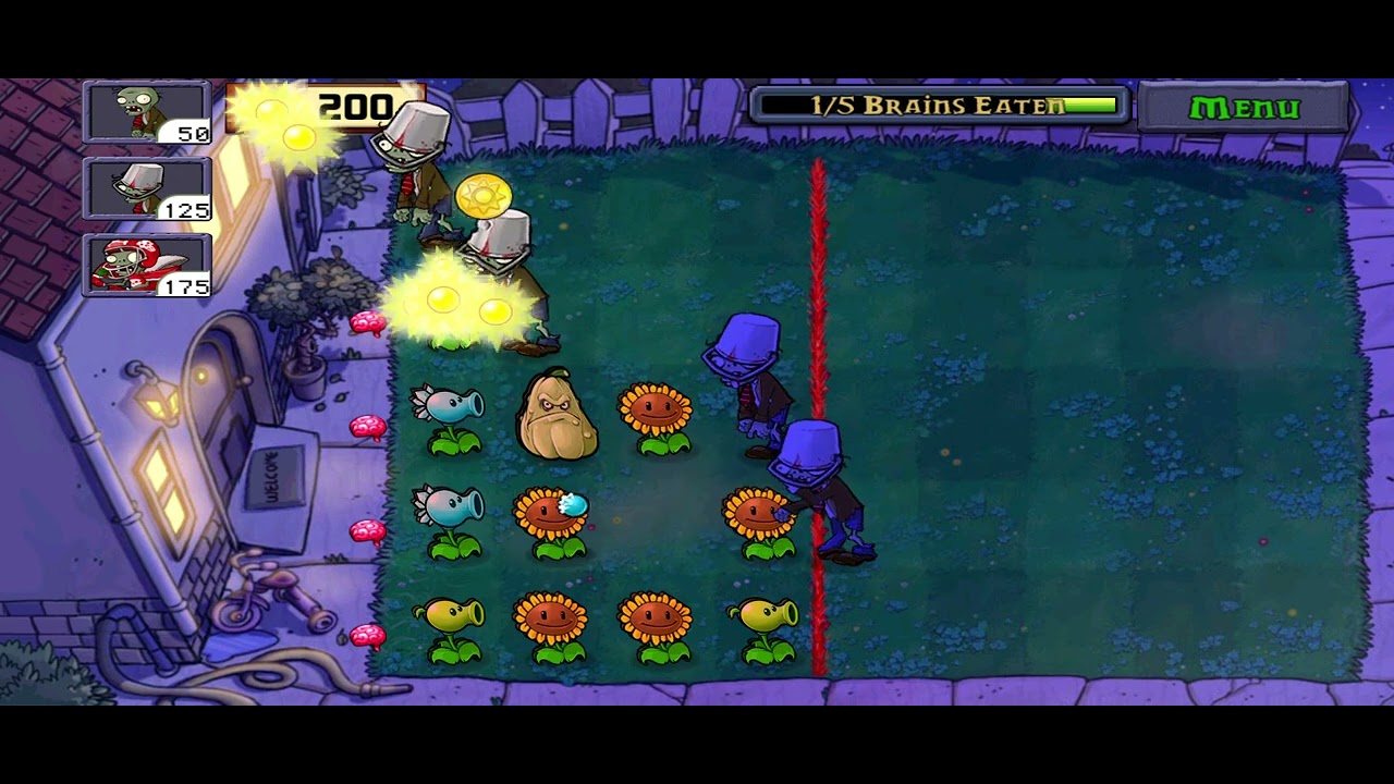 Plants vs Zombies I Zombie Bonus Game - YouTube