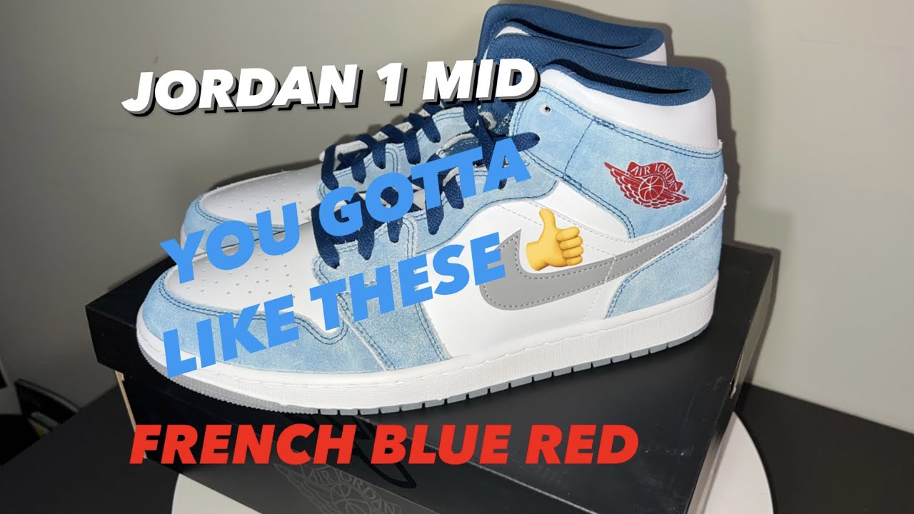 Jordan 1 MID French Blue Red Shoe Review! Can You Call These The