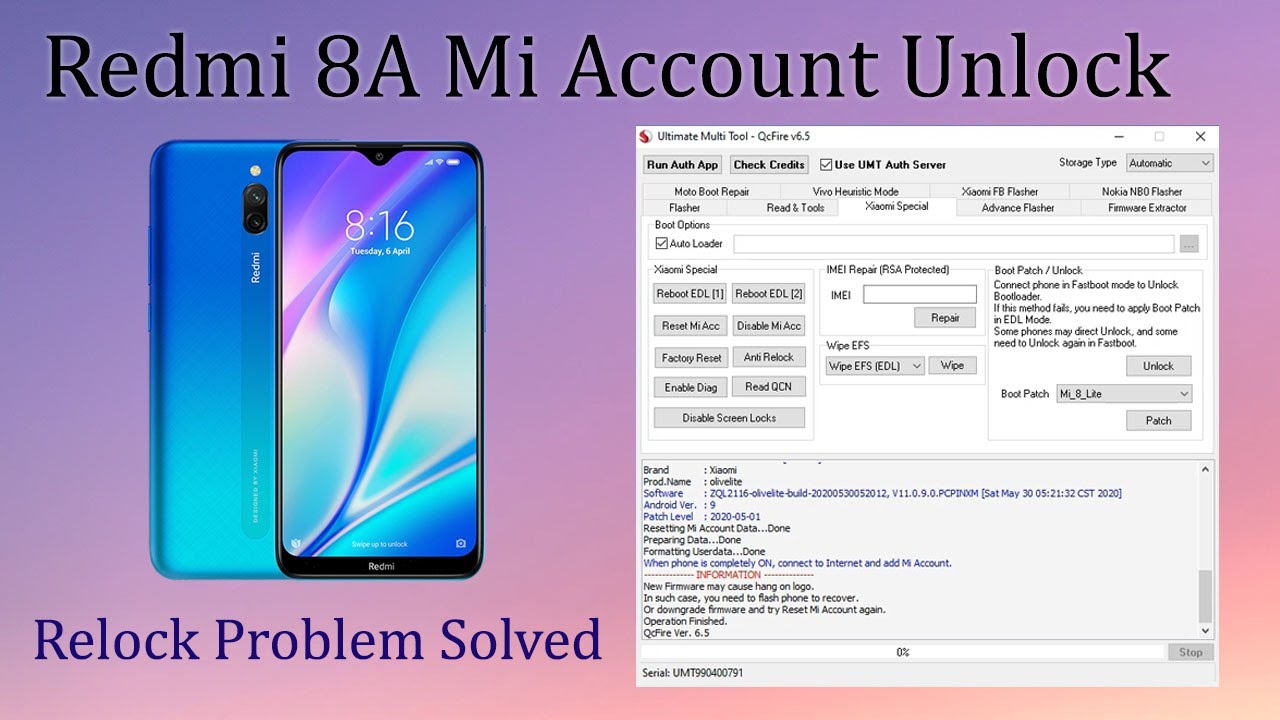 Redmi 6 Mi Account Unlock