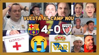 🔥🤣LOS MEJORES LLOROS MADRIDISTAS EN EL BARCELONA 4 ATHLETIC 0 (GOLEADA EN EL CAMP NOU)